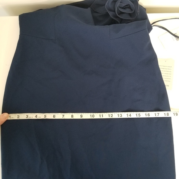 NWT Harper Rose Illusion Bateau Neck Laguna Crepe Dress Flower Detail Size 8P - Picture 8 of 16